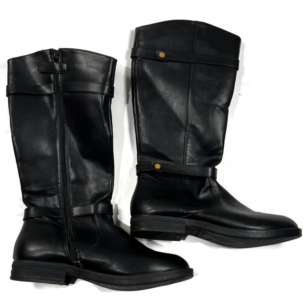 Sam‎ and Libby Virginia Black Tall Boots Womens 4 Zip Side Riding Casual